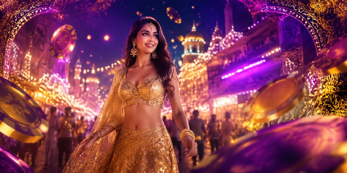 Traditional Indian dress with gaming tiles and chips